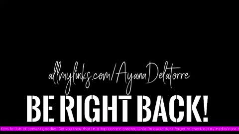 Snapshot of ayanadelatorre chatting on 18, 9, 2025 Ayana Delatorre online show from 18, 9, 2025