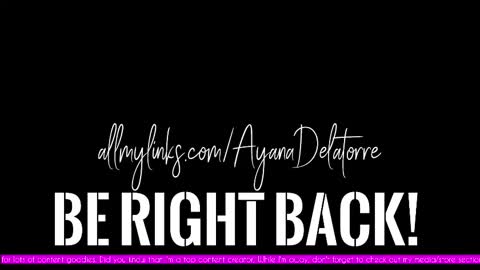 Snapshot of ayanadelatorre chatting on 17, 10, 2025 Ayana Delatorre online show from 17, 10, 2025
