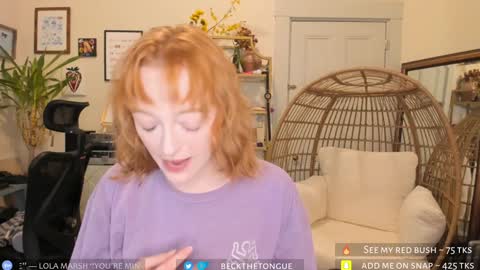 Snapshot of beckthetongue chatting on 24, 1, 2025 Beck the tongue online show from 24, 1, 2025