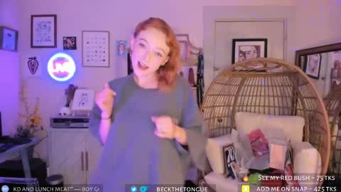 Snapshot of beckthetongue chatting on 2, 10, 2025 Beck the tongue online show from 2, 10, 2025