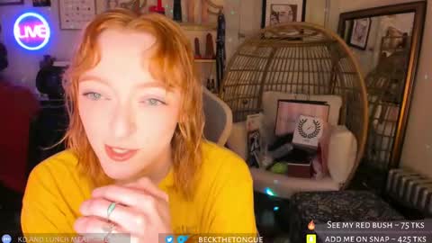 Snapshot of beckthetongue chatting on 11, 10, 2025 Beck the tongue online show from 11, 10, 2025