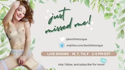 Snapshot of beckthetongue chatting on 27, 10, 2025 Beck the tongue online show from 27, 10, 2025