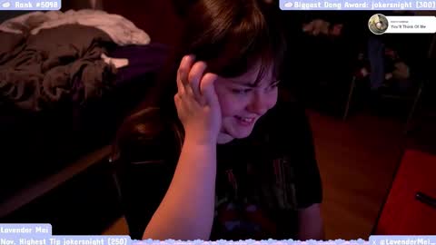 Snapshot of lavendermei chatting on 14, 12, 2025 LavenderMei online show from 14, 12, 2025