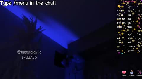 Snapshot of saraavila_ chatting on 2, 3, 2025 SaraAvila online show from 2, 3, 2025