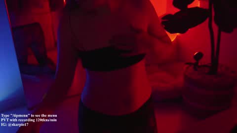 Snapshot of skarpio17 chatting on 15, 11, 2025 Im Scarlett ONLINE 5pm-10pm NYC time online show from 15, 11, 2025