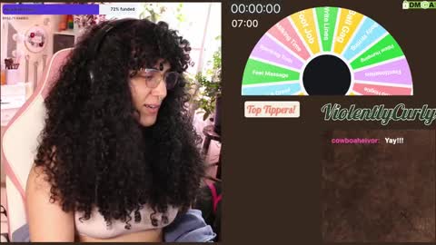 Snapshot of violentlycurly chatting on 5, 1, 2025 Curly the Coin Operated Toy online show from 5, 1, 2025