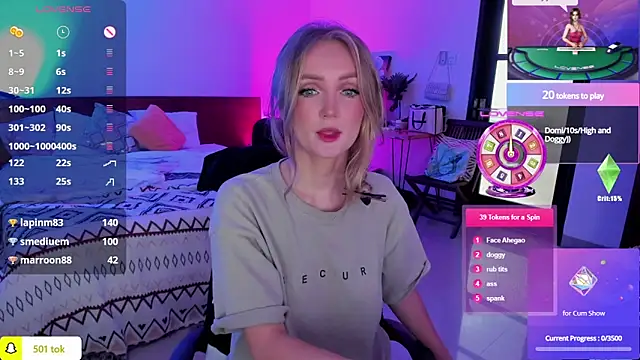Snapshot of PrincessVS chatting on 1, 2, 2025 PrincessVS online show from 1, 2, 2025
