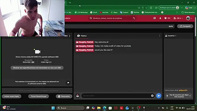 Snapshot of KomeKukis chatting on 1, 7, 2026 KomeKukis online show from 1, 7, 2026