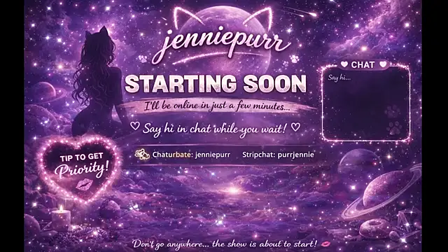 Snapshot of purrjennie chatting on 26, 3, 2026 purrjennie online show from 26, 3, 2026