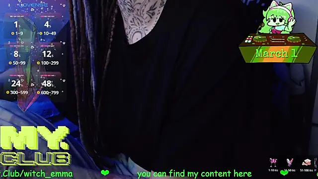 Witch Emma online show from 1, 3, 2026